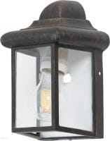 Norvich Außenwandleuchte klassisch Aluminium/Glas antikgold Außenlampe Wandlampe E27 60W