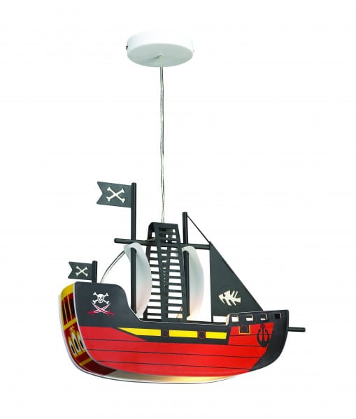 Kinderzimmerlampe Bunt Piratenschiff E27