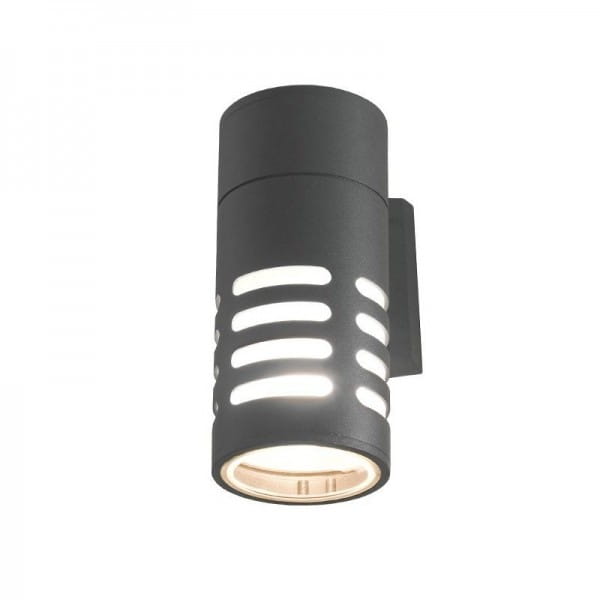 MEKONG Außenwandleuchte modern Aluminium/Glas anthrazit Außenlampe Wandlampe E27 18W