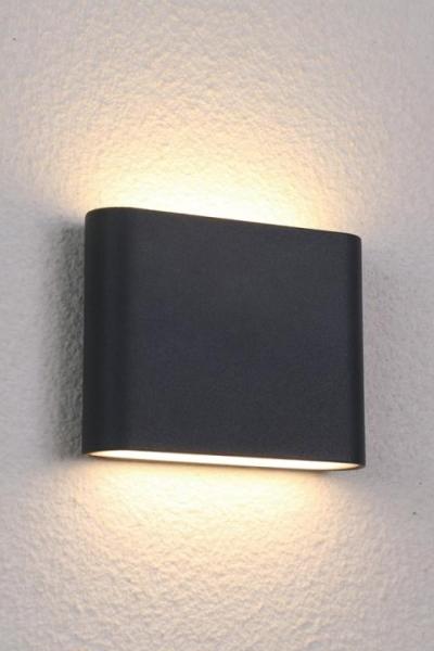 SEMI Außenwandleuchte modern Aluminium anthrazit Außenlampe Wandlampe LED-Board 72W