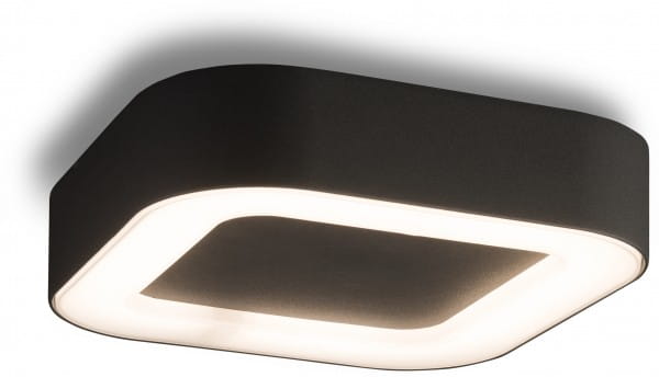 PUEBLA Außendeckenleuchte modern Aluminium/Kunststoff grau Außenleuchte Deckenlampe Außenlampe LED-B